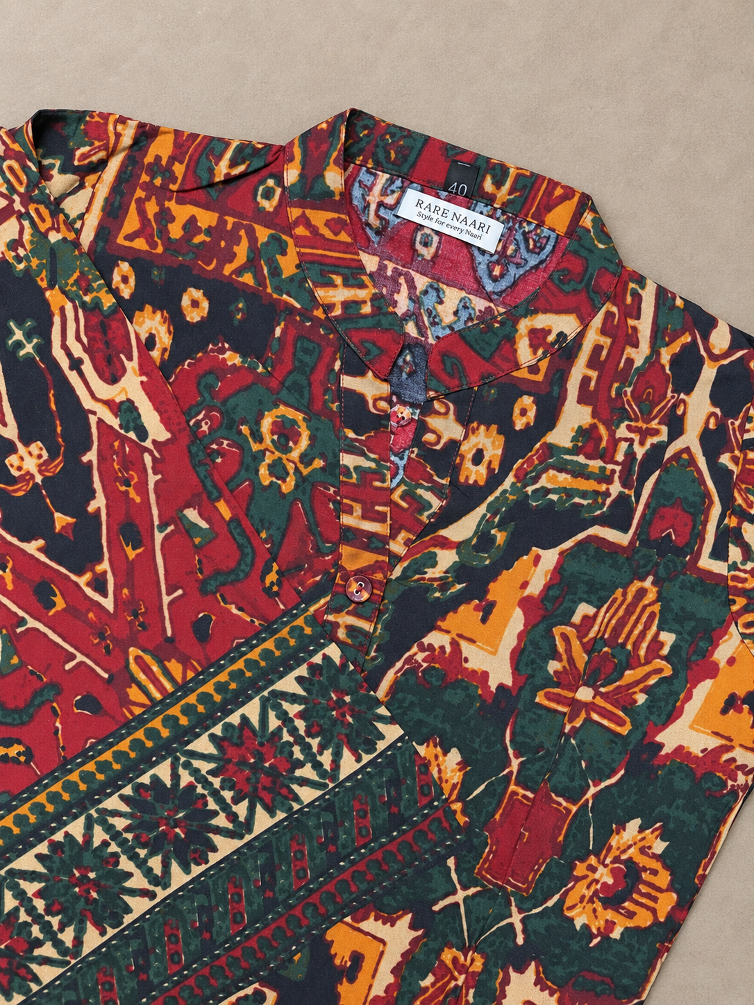 Megh – Red & Black Ethnic Print Cotton Co-ord Set